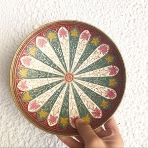 Vintage bohemian Brass Multi Color Catch All Try